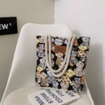 LABUBU/TEDDY DESIGN SOLID TOTE BAG