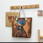 HOPPY LARGE CAPACITY COLOUR ILLUSTRATION PATTERN FASHIONABLE TOTE BAG - DESIGN 003 - Image 3