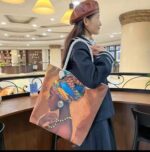 HOPPY LARGE CAPACITY COLOUR ILLUSTRATION PATTERN FASHIONABLE TOTE BAG - DESIGN 003 - Image 2