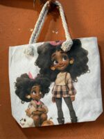 HOPPY LARGE CAPACITY COLOUR ILLUSTRATION PATTERN FASHIONABLE TOTE BAG - DESIGN 003 - Image 4