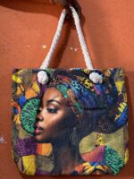 HOPPY LARGE CAPACITY COLOUR ILLUSTRATION PATTERN FASHIONABLE TOTE BAG - DESIGN 003 - Image 5