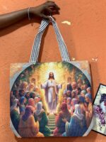 LARGE CAPACITY COLOUR BIBLICAL ILLUSTRATION PATTERN FASHIONABLE TOTE BAG - DESIGN 004 - Image 4