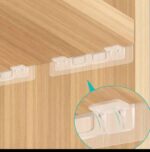 10PCS ‘DOUBLE LENGTH’ WARDROBE DIVIDER & SHELF SUPPORT NAIL/GLUE-FREE STRONG BRACKET SHELF HOOK (HOOK 009) - Image 2