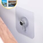 12PCS TRANSPARENT TRACELESS SELF-ADHESIVE NAILLESS SUCTION WALL HOOK (HOOK 003) - Image 2