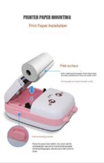 RECHARGEABLE MINI PRINTER  WITH FULL ACCESSORIES 
📌 (with 4 Coloured & 10 White Thermal Papers + 6 Pens) - Image 2