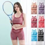 2PCS SEAMLESS HIGH STRETCH LADIES ‘SHORT’ GYM WEAR SET – HIP HUGGING TUMMY CONTROL BIKER SHORT & PADDED TOP BRA