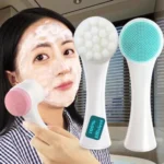 3D MANUAL DOUBLE SIDED SILICONE/FIBRE FACE SCRUBBING BRUSH