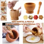 2PCS/SET MULTIPURPOSE WOODEN MORTAR & PESTLE AS KITCHEN/BEAUTY TOOL - Image 7