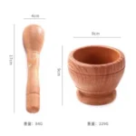 2PCS/SET MULTIPURPOSE WOODEN MORTAR & PESTLE AS KITCHEN/BEAUTY TOOL - Image 9