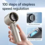 199-SPEED COOLING DIGITAL DISPLAY RECHARGEABLE HANDHELD FAN (NON FOLDABLE) - Image 7