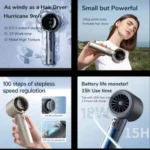 199-SPEED COOLING DIGITAL DISPLAY RECHARGEABLE HANDHELD FAN (NON FOLDABLE) - Image 8