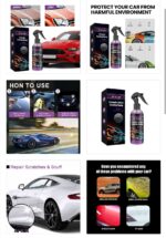 HOMONTH 3in1 HIGH PROTECTION SHINE QUICK CERAMIC CAR SHIELD COATING SPRAY (100ML) - Image 4
