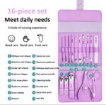 16PCS STAINLESS STEEL FULL-FUNCTION PEDICURE / MANICURE SET
WITH LEATHER CASE - Image 2