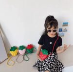 1Pc FASHION STUD STRAWBERRY SHAPE MINI GIRLS SHOULDER/CROSSBODY BAG