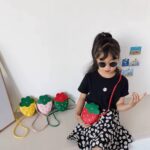 1Pc FASHION STUD STRAWBERRY SHAPE MINI GIRLS SHOULDER/CROSSBODY BAG