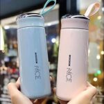 400ML DOUBLE LAYER PLASTIC & GLASS TEA / WATER BOTTLE - Image 3