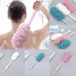 LUXURIOUS NYLON MESH LONG-HANDLE SCRUBBING & EXFOLIATING ADULT SPONGE