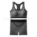2PCS SEAMLESS HIGH-STRETCH LADIES SHORT GYM WEAR SET - Image 3