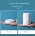 COMPRESSED EASY CARRY HOTEL/CAMPING WATER ABSORBENT COTTON TOWEL - WHITE (BIGGEST SIZE) - Image 2