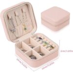 PORTABLE LEATHER SQUARE BOX JEWELRY ORGANIZER - Image 5