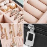 PORTABLE LEATHER SQUARE BOX JEWELRY ORGANIZER - Image 6