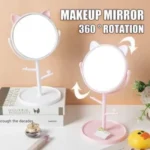 360 DEGREE ROTATING TABLE TOP DRESSING MIRROR/JEWELRY HOLDER - Image 2