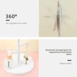 360 DEGREE ROTATING TABLE TOP DRESSING MIRROR/JEWELRY HOLDER - Image 3