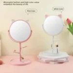 360 DEGREE ROTATING TABLE TOP DRESSING MIRROR/JEWELRY HOLDER - Image 4
