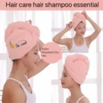 1PC EMBROIDERY MICROFIBER ABSORBENT HAIR TOWEL/BATH TOWEL - Image 3