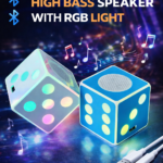 PORTABLE WIRELESS DICE-DESIGN HIGH BASS SPEAKER WITH RGB LIGHT