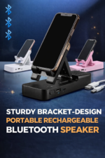 STURDY BRACKET-DESIGN PORTABLE RECHARGEABLE BLUETOOTH SPEAKER