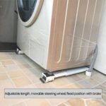 2PCS/SET MOVABLE ADJUSTABLE TELESCOPIC WASHING MACHINE & FRIDGE STAND WITH WHEEL - Image 2