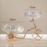 LUXURY TRICYCLE SHAPED METAL-FRAME CRYSTAL GLASS FRUIT & DESSERT TRAY (INTERIOR DECOR 001) - Image 4