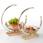 EUROPEAN METAL GLASS MOON FRUIT PLATE – HOME/RESTAURANT CANDY & FRUIT BASKET (INTERIOR DECOR 002)