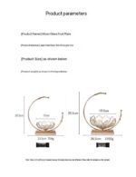 EUROPEAN METAL GLASS MOON FRUIT PLATE – HOME/RESTAURANT CANDY & FRUIT BASKET (INTERIOR DECOR 002) - Image 9