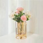 1PC EUROPEAN EXOTIC STYLE METAL GOLD–CRAFTED GLASS DRY FLOWER LUXURY DECOR WITH FLOWER  (INTERIOR DECOR 006) - Image 3