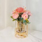 1PC EUROPEAN EXOTIC STYLE METAL GOLD–CRAFTED GLASS DRY FLOWER LUXURY DECOR WITH FLOWER  (INTERIOR DECOR 006) - Image 2