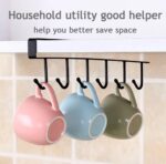 6-SLOT MULTIFUNCTIONAL STEEL CABINET HOOK / HANGER