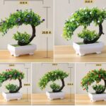 ARTIFICIAL BONSAI RECTANGULAR POT ORNAMENTAL DECOR PLANT / FLOWER