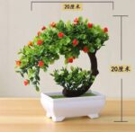 ARTIFICIAL BONSAI RECTANGULAR POT ORNAMENTAL DECOR PLANT / FLOWER - Image 2