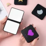 DOUBLE-SIDED PORTABLE 2-FACED SQUARE COSMETICS MIRROR  (TRUE SKIN DISPLAY) - Image 2