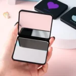 DOUBLE-SIDED PORTABLE 2-FACED SQUARE COSMETICS MIRROR  (TRUE SKIN DISPLAY)