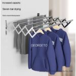 QUALITY TELESCOPIC / FOLDABLE STAINLESS STEEL LOAD-BEARING HOUSEHOLD CLOTHES HANGER