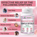 MAGNESIUM COMPLEX SOFTGELS FOR BONES/IMMUNITY/CARDIOVASCULAR HEALTH SOFT GEL (100 CAPSULES) - Image 3