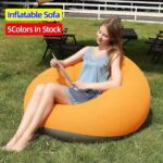 1PC INFLATABLE BEAN BAG INDOOR/OUTDOOR SOFA WITH PUMP - LOUNGE CHAIR - Image 3