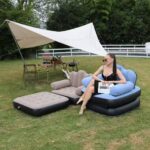 2 LAYERS/STEPS MULTIPURPOSE INFLATABLE BED AND CHAIR WITH MANUAL PUMP - Image 2