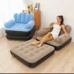 2 LAYERS/STEPS MULTIPURPOSE INFLATABLE BED AND CHAIR WITH MANUAL PUMP - Image 3