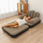 2 LAYERS/STEPS MULTIPURPOSE INFLATABLE BED AND CHAIR WITH MANUAL PUMP - Image 6