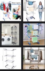 3 LAYERS CLOTHES HANGER/RACK WITH WHEELS + FREE LOWERED RACK