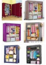 8 COMPARTMENTS CLOTHE STORAGE WARDROBE (Size: 130x45x175)